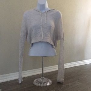 Hollister Cropped Pullover with Hoodie